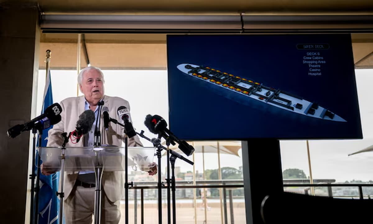 ¿Es sólo la punta del iceberg? Clive Palmer saca a flote los planes del Titanic II a 10 años del primer anuncio
