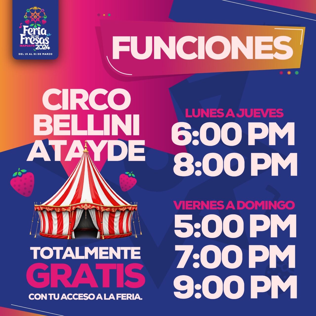 Feria de las Fresas de Irapuato 2024: todos los horarios