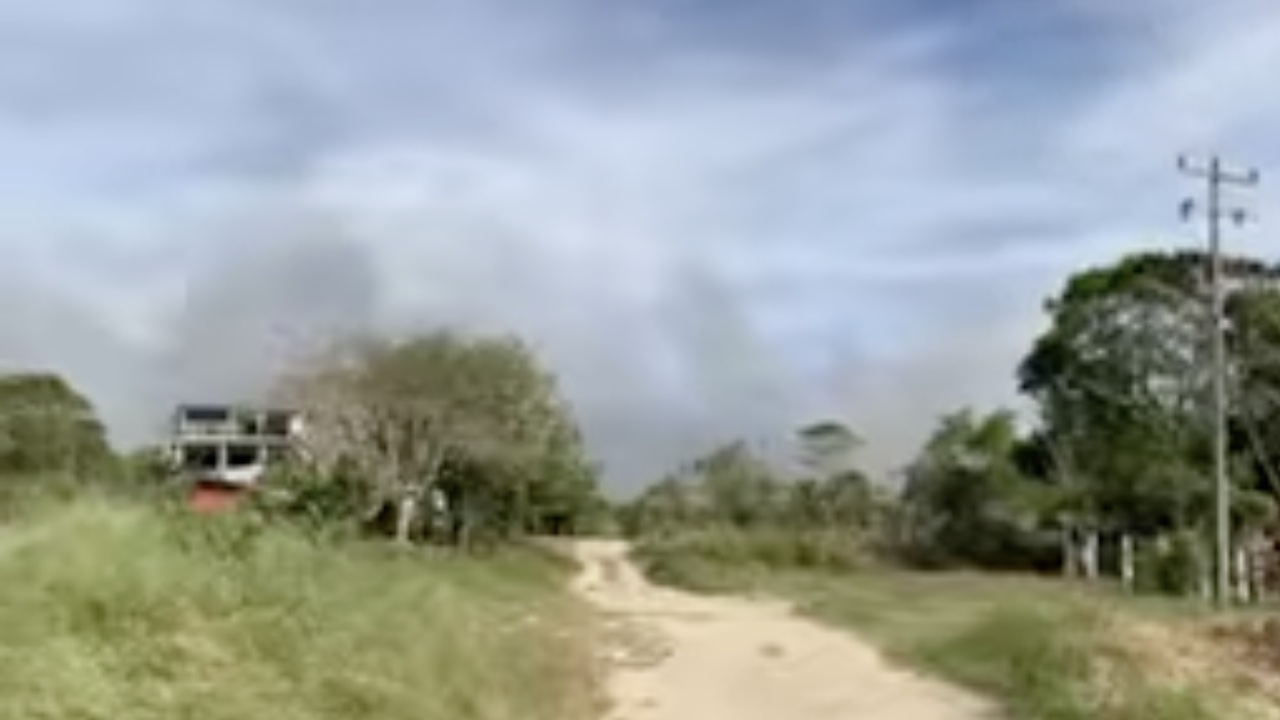 Incendio forestal consume zona aledaña a la refinería Lázaro Cárdenas de Minatitlán, Veracruz