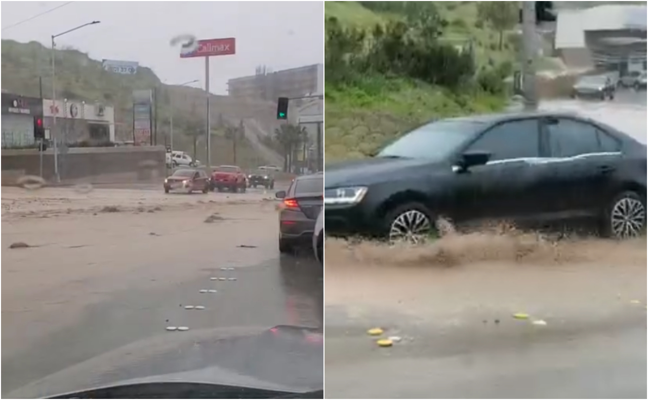 Inundaciones y corrientes de agua: lluvias azotan a Tijuana, BC