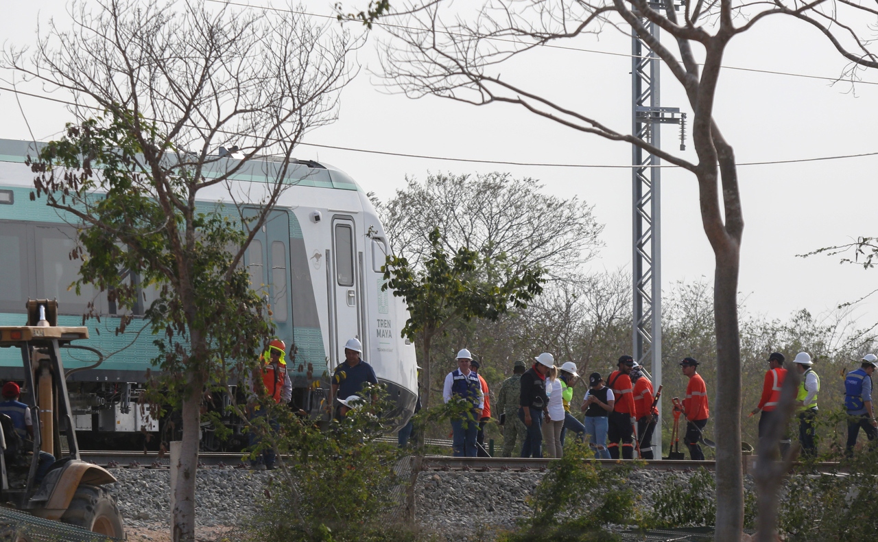 Descarrilamiento de un vagón del Tren Maya se investiga si fue intencional o un error: AMLO