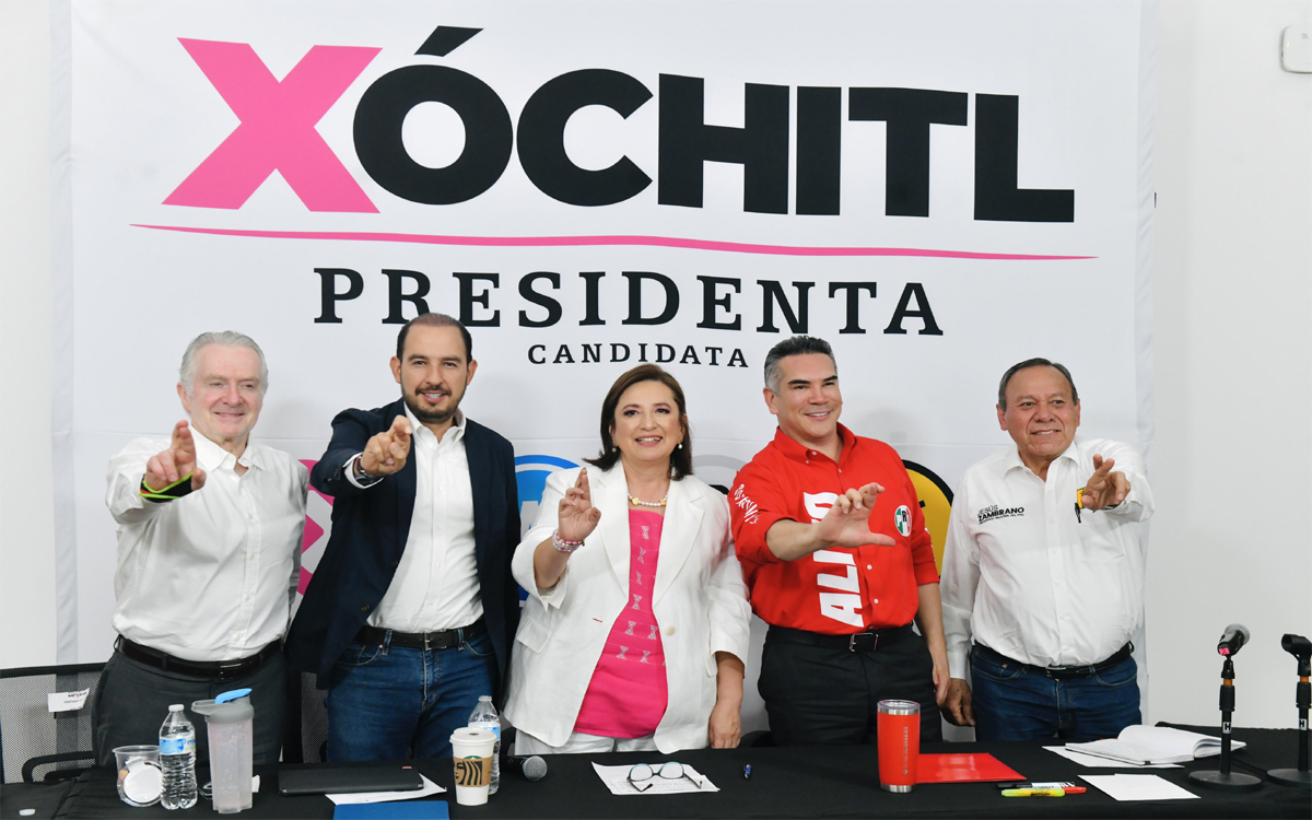 Alianza opositora redoblará esfuerzos por Xóchitl Gálvez rumbo al 2 de junio