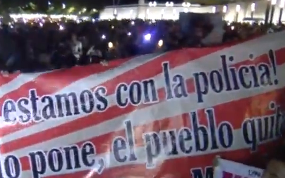 Campeche marcha por cuarta vez en apoyo a policías; piden voto de castigo a Morena