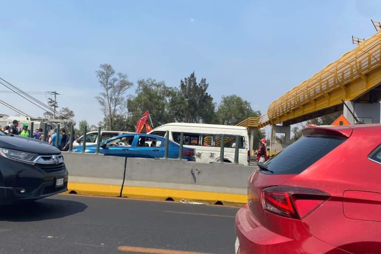 Choque deja 2 lesionados cerca del puente de la Concordia, en la México-Puebla
