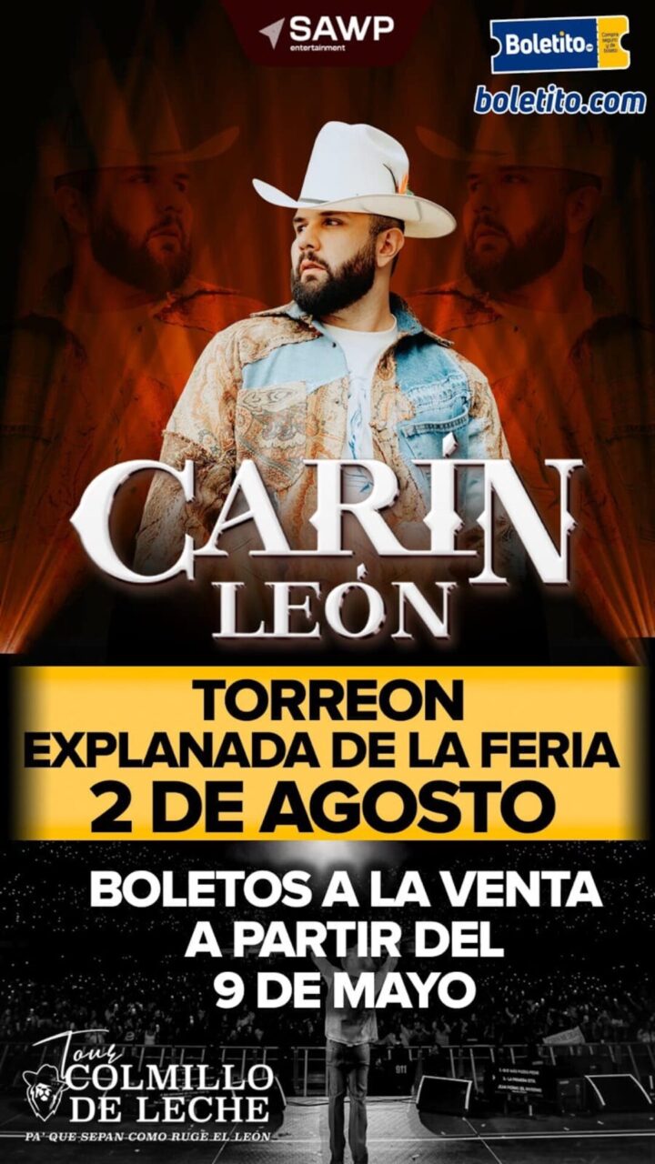 Carin León en Torreón 2024 así la venta de boletos en Boletito