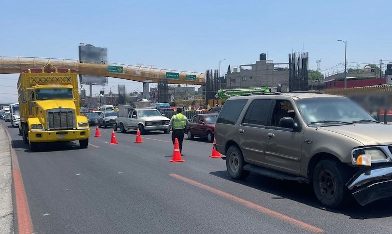 Accidente en la México-Puebla: choque y obras complican tránsito a Puebla