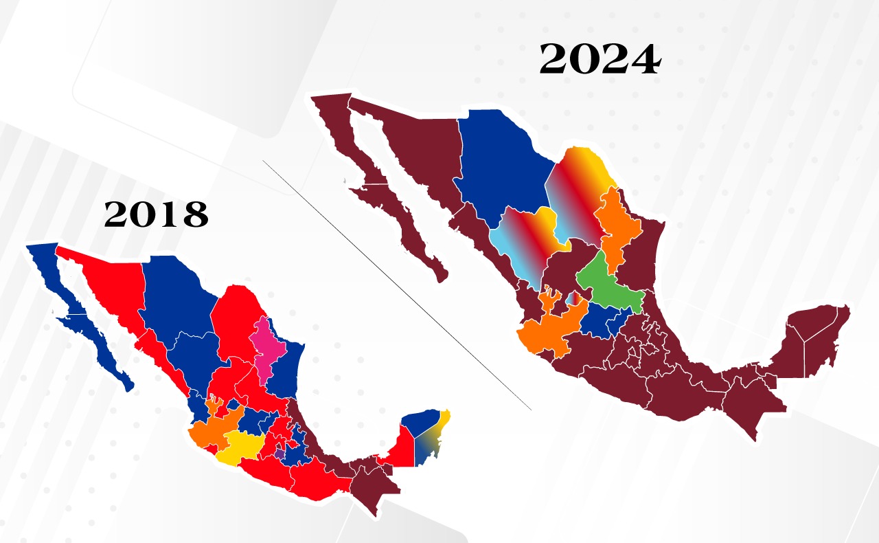 Mapa Político Del País: Morena Pasó De Gobernar 4 A 24 Estados